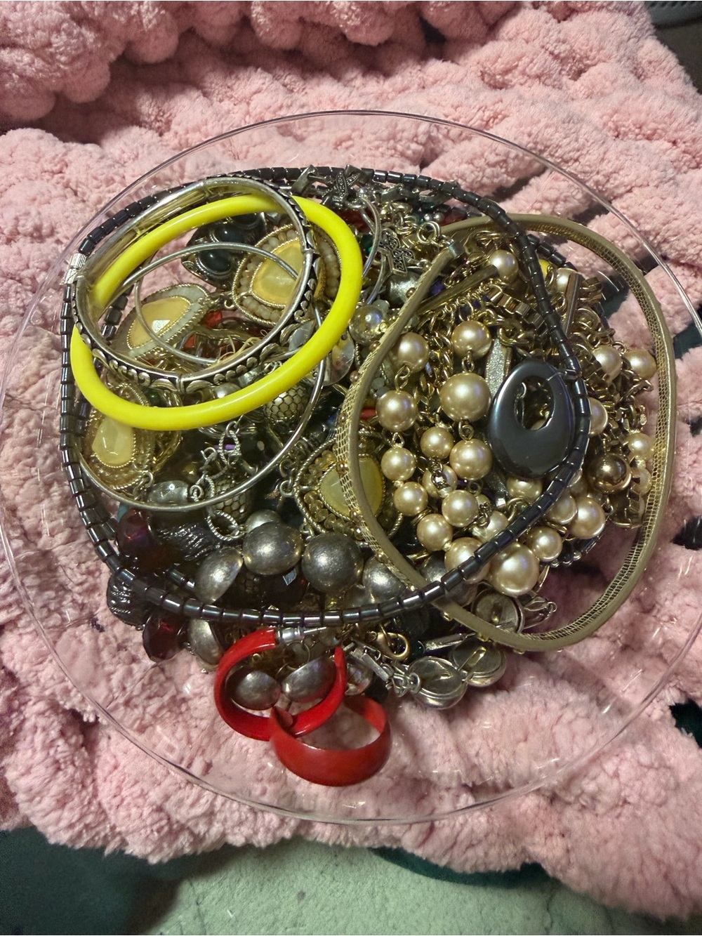 Mystery jewelry jar Huge bowl vintage to now jewelry